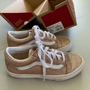 Gold glitter Old Skool Vans - sz 3 big kid